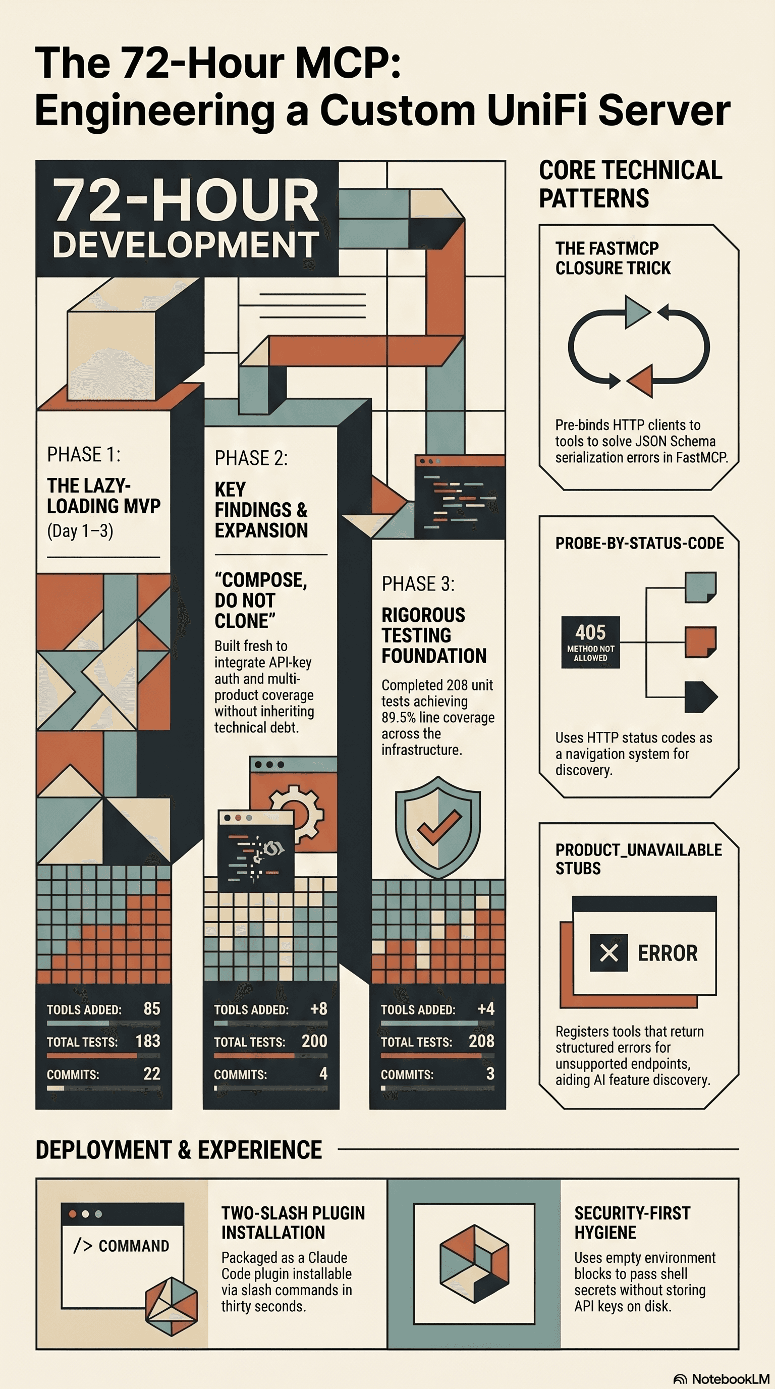 UniFi MCP — 103 tools, 208 tests, three days
