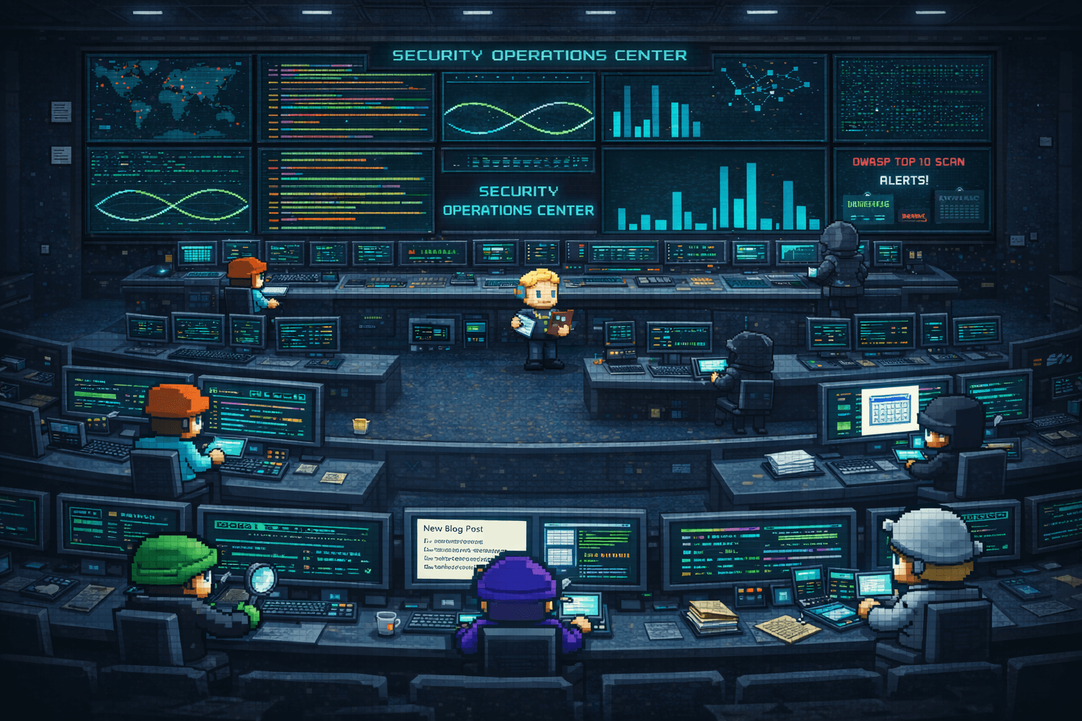 OpenClaw Mission Control pixel-art SOC dashboard
