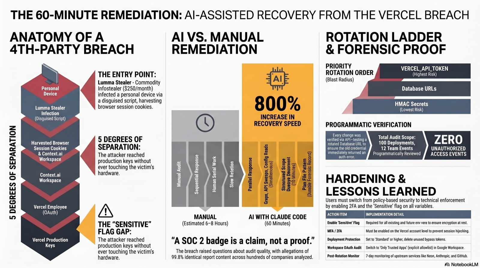 The Vercel Breach and an Hour With Claude Code: Infographic